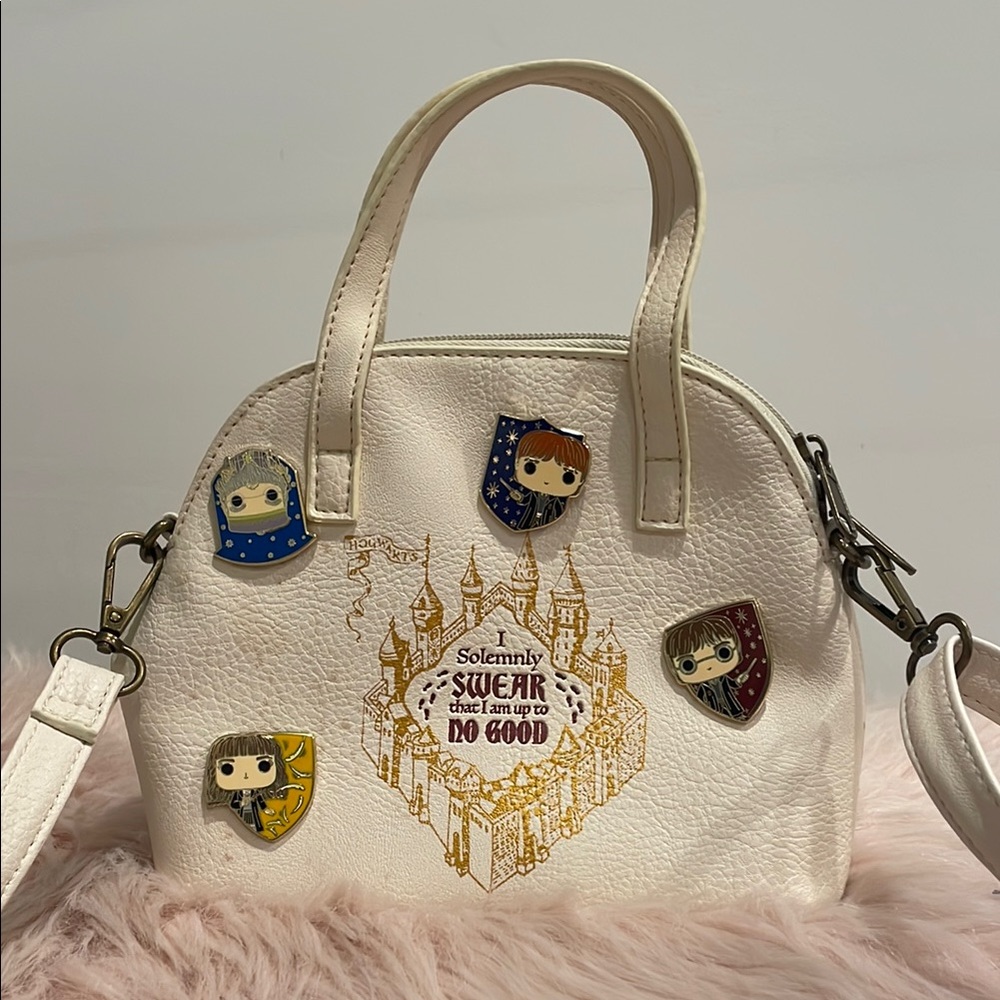 Warner Bros. White and Gold Satchel